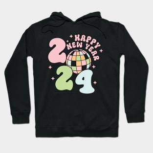 Happy New Year 2024 Groovy Disco Hoodie